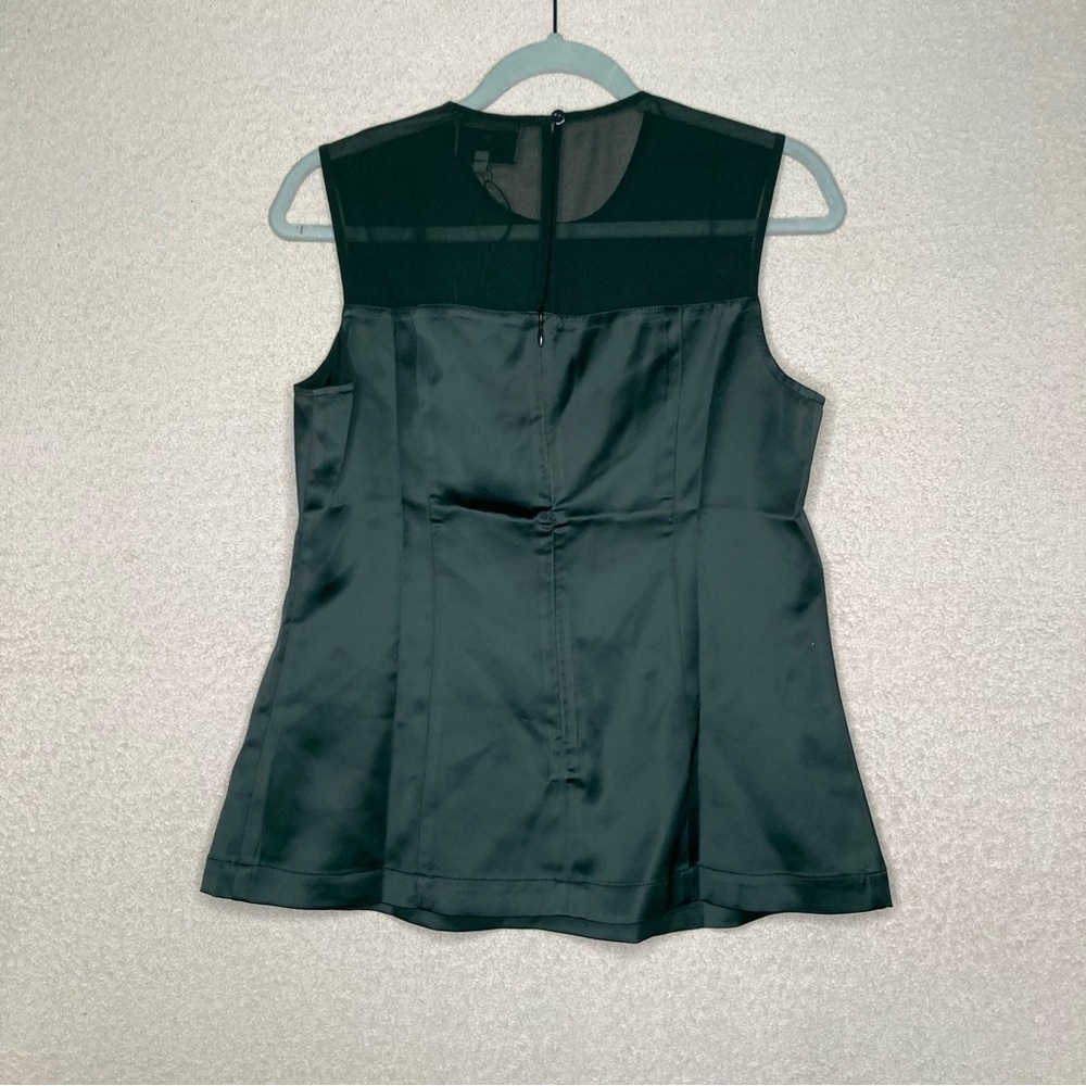 NEW Tuckernuck Satin/Mesh Belle Sleeveless Blouse Top Women M Black Formal Party - Picture 3 of 9